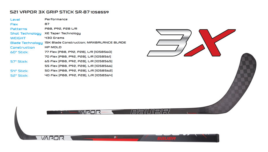The Vapor 3X stick replaces the 2X Team